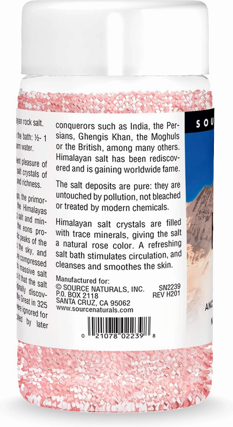 Source Naturals Crystal Balance Himalayan Bath Salt, Ancient Mineral Bath Therapy* - 25 oz Crystals