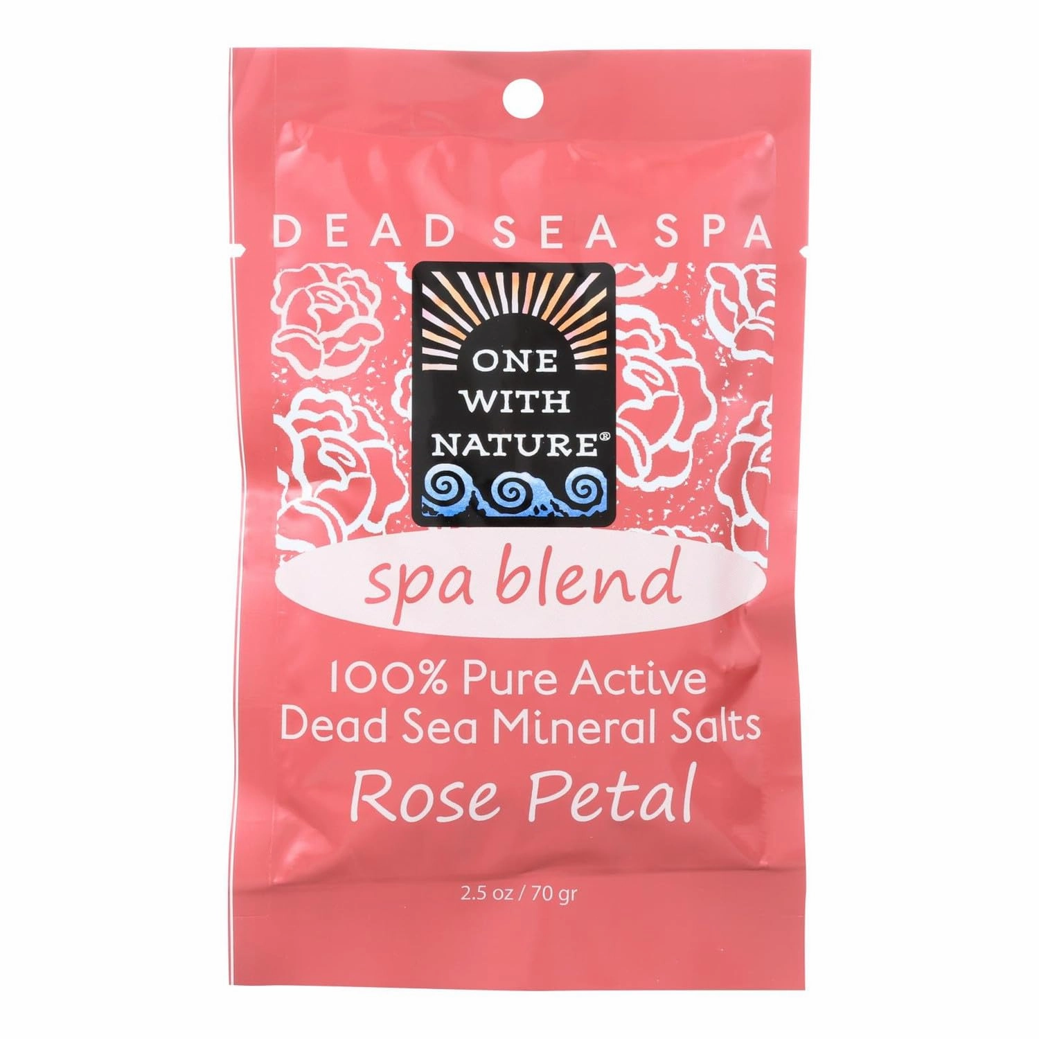 Spa Blend, Detox, 100% Pure Active Dead Sea Mineral Salts, Rose Petal,for Eczema, Psoriasis and All Skin Types, Natural, Therapeutic, 2.5 Oz (Pack of 6)