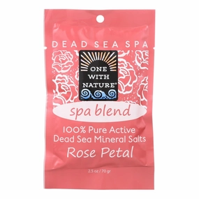 Spa Blend, Detox, 100% Pure Active Dead Sea Mineral Salts, Rose Petal,for Eczema, Psoriasis and All Skin Types, Natural, Therapeutic, 2.5 Oz (Pack of 6)