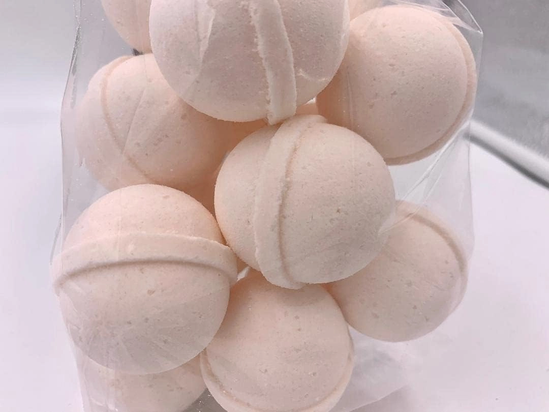 SpaPure GEORGIA PEACH Bath Bomb -14 Bath Fizzies with Shea Butter, Ultra Moisturizing (12 Oz) ...Great for Dry Skin (Georgia Peach FBA)