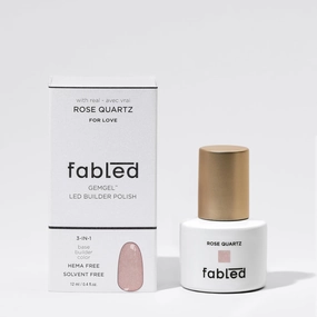 STARSKIN FABLED Gemgel 3-in-1 Gel Polish, Base-Builder-Color & Gemstone Infused Gel Nail Polish, 14  Days Long Lasting, 0,4 Fl Oz (Rose Quartz)