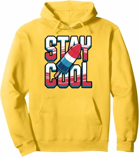 Stay Cool Rocket Popsicle Design Pullover Hoodie