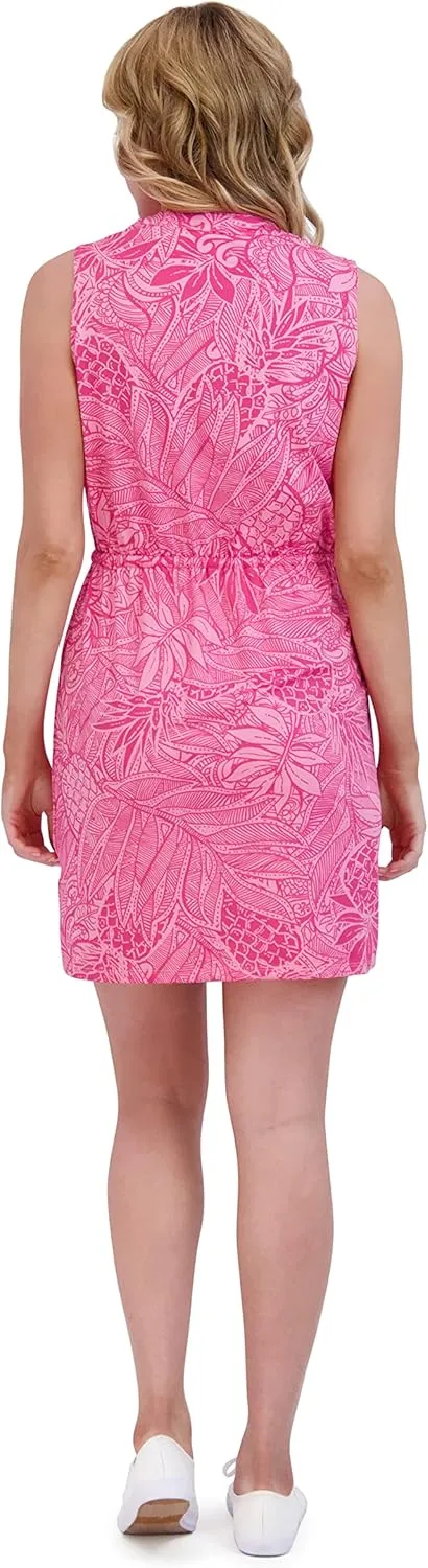 Stella Parker Women's UPF Henley Neck Button Up Dress
