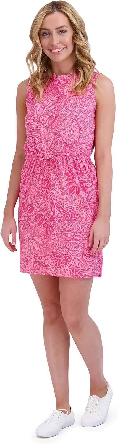 Stella Parker Women's UPF Henley Neck Button Up Dress