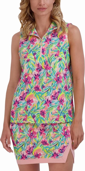 Stella Parker Women's Sleeveless Quarter Zip Stretch UPF Top