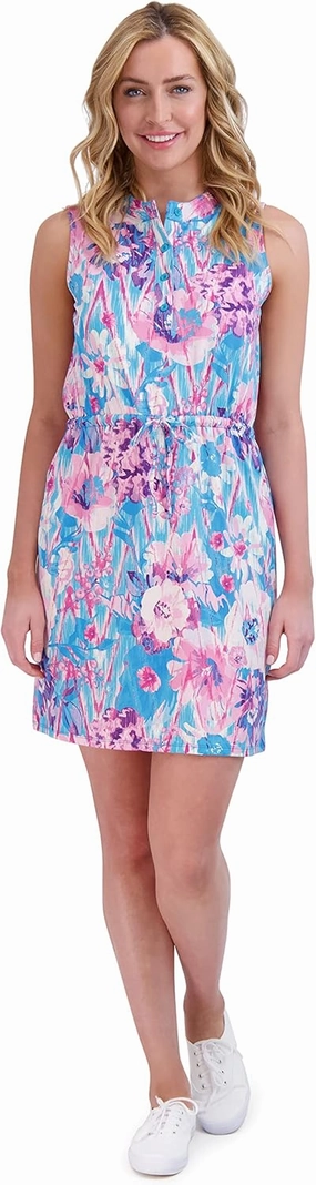 Stella Parker Women's UPF Henley Neck Button Up Dress