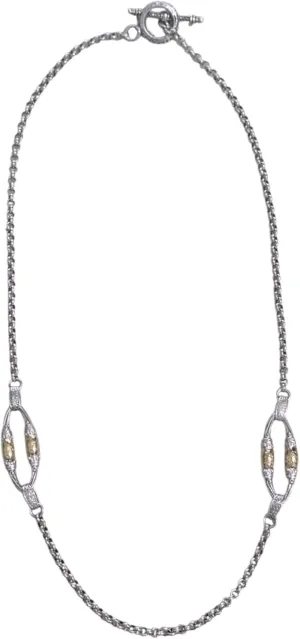 Sterling Silver and 18K Gold Necklace KOKJ282-130-20 2U