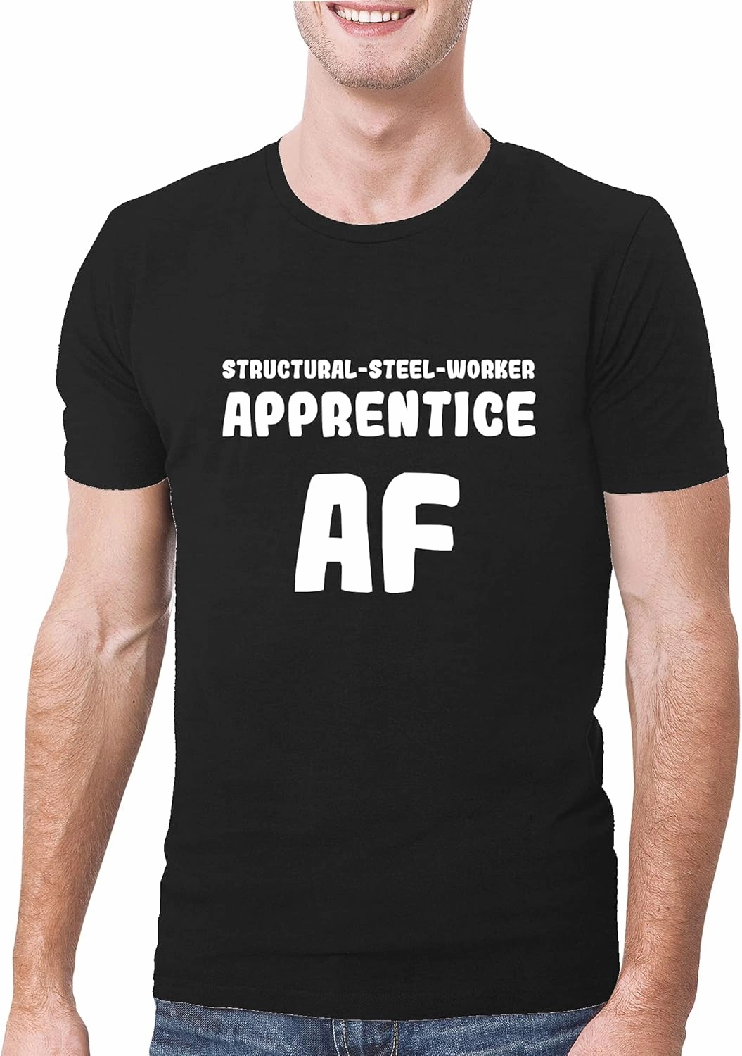 Structural-Steel-Worker Apprentice AF - A Soft & Comfortable Men's T-Shirt, Black, XX-Large