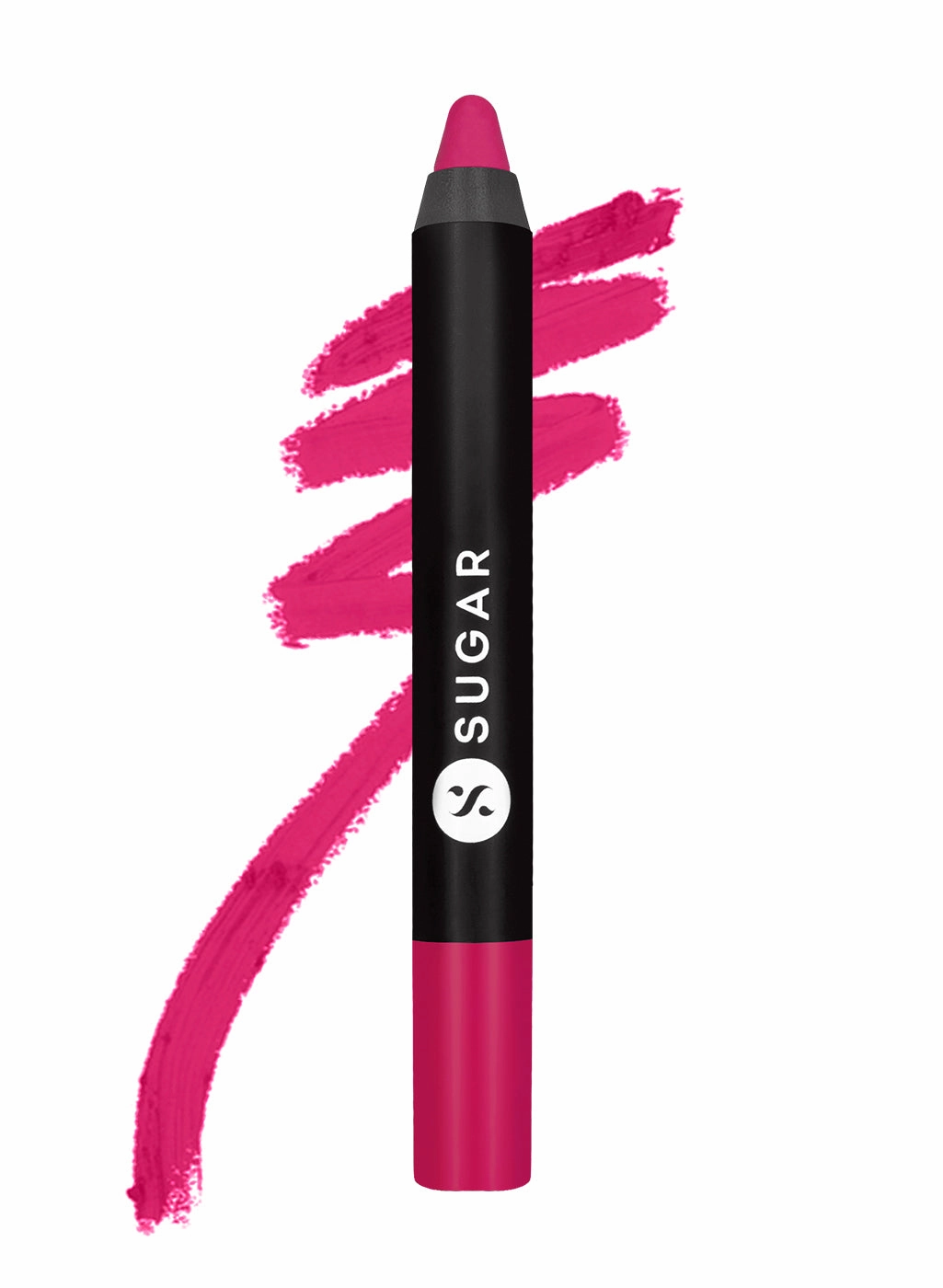 SUGAR Matte As Hell Crayon Lipstick - 30 Lillian Rose (Magenta / Bright Fuchsia)