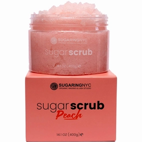 Sugaring NYC Moisturizing and Exfoliating Signature Body Scrub - Silky Smooth Skin and Ingrown Hair Prevention (Juicy Peach)