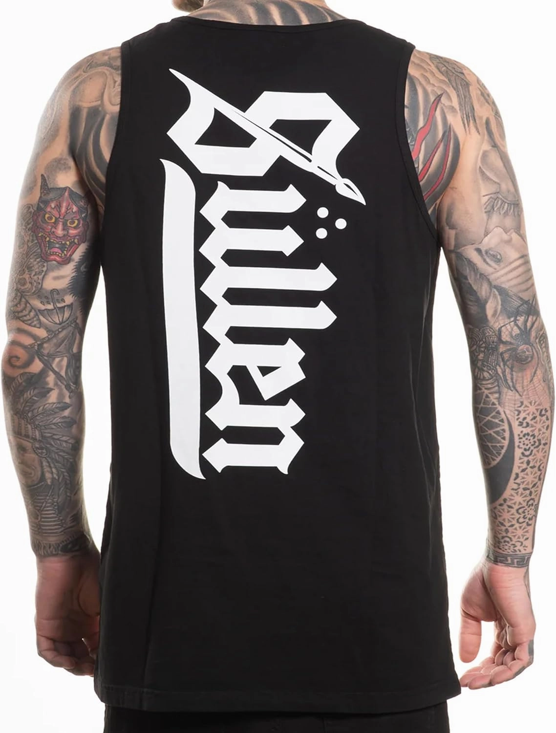 Sullen Mens Bold Tank Tattoo Lifestyle Graphic Art Sleeveless Soft Premium Tank Top Black