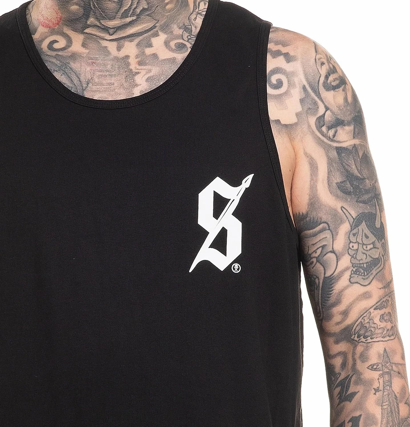 Sullen Mens Bold Tank Tattoo Lifestyle Graphic Art Sleeveless Soft Premium Tank Top Black