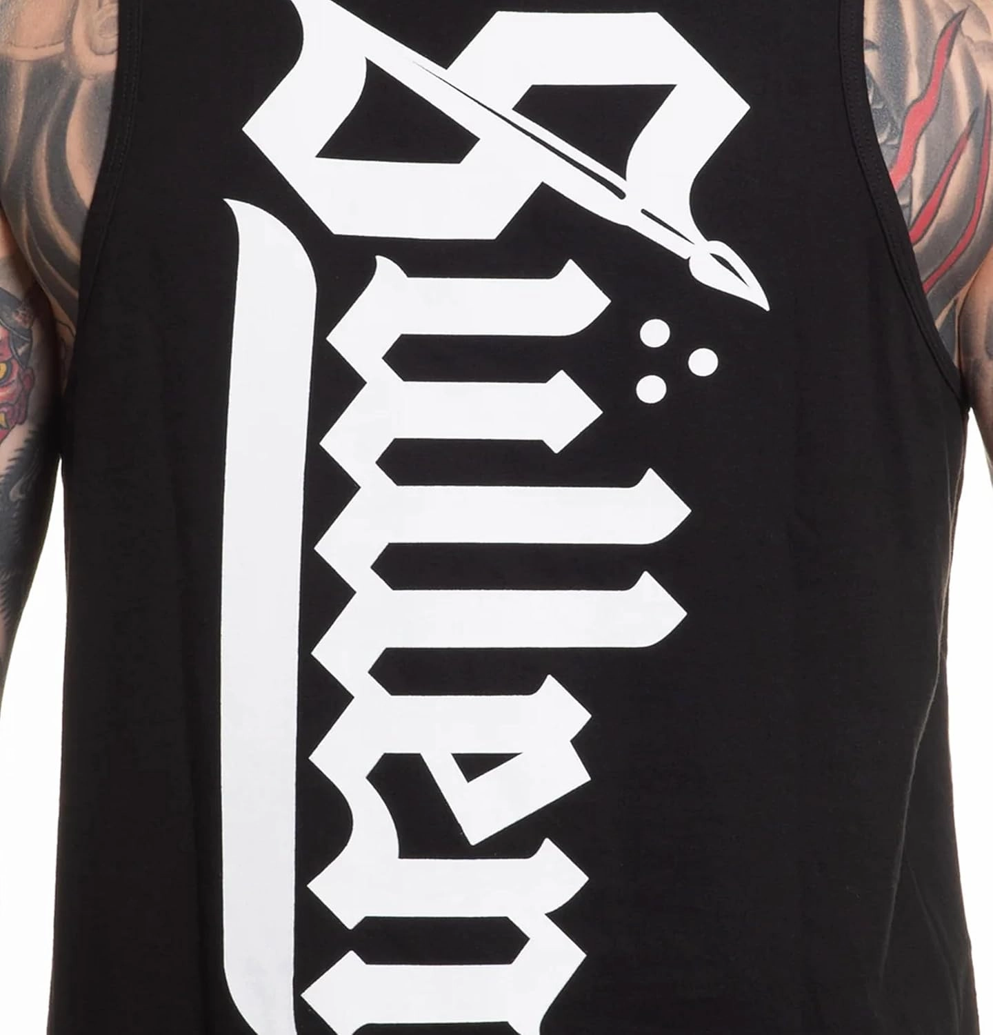 Sullen Mens Bold Tank Tattoo Lifestyle Graphic Art Sleeveless Soft Premium Tank Top Black