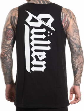 Sullen Mens Bold Tank Tattoo Lifestyle Graphic Art Sleeveless Soft Premium Tank Top Black