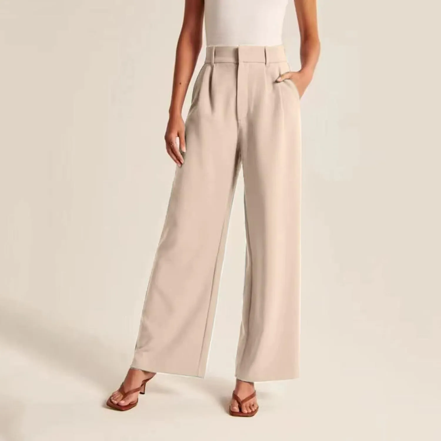 Summer Pants for Women 2024 Trendy Women Wide Leg Pants for Women Work Business Casual High Waisted Dress