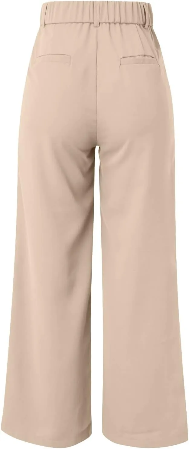 Summer Pants for Women 2024 Trendy Women Wide Leg Pants for Women Work Business Casual High Waisted Dress