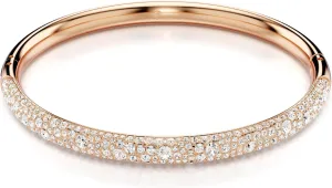 Swarovski Meteora Bangle, Snow Pave, Clear Crystals on Rose Gold-tone Finished Metal