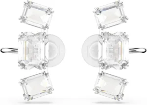 Swarovski Millenia Clip Earrings, Octagon Cut, Clear, Rhodium Finished