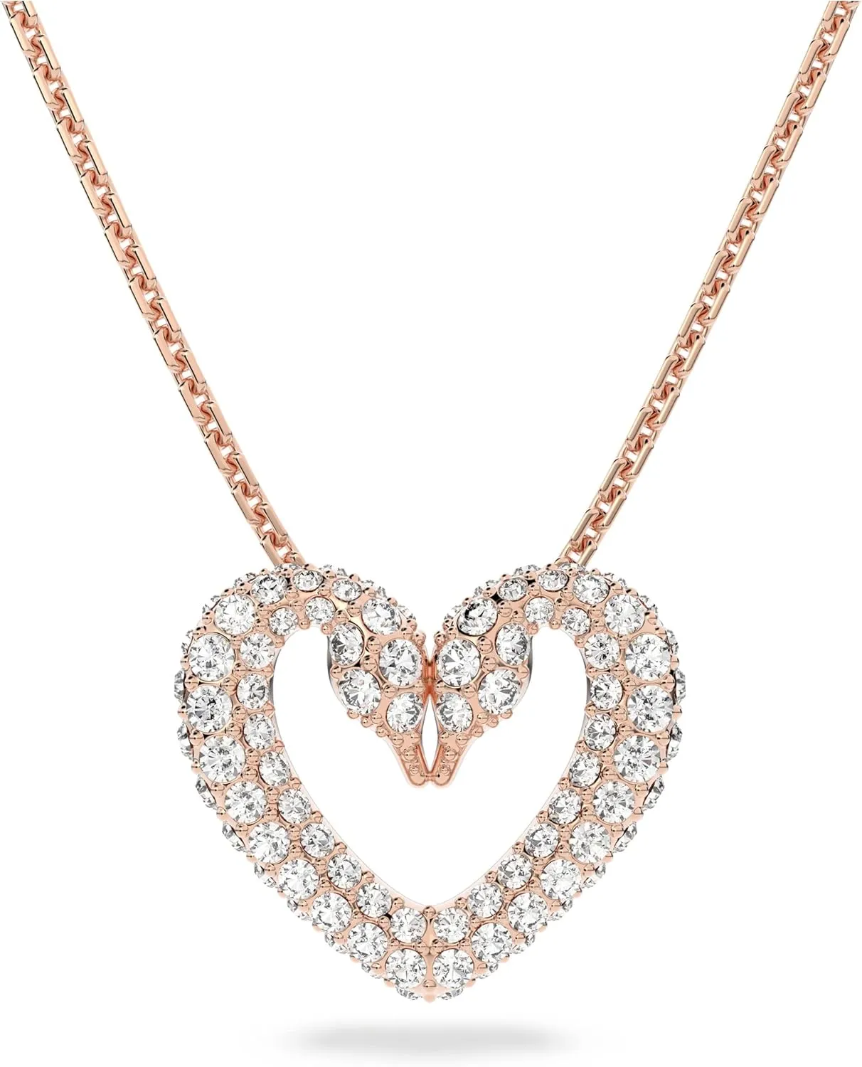 SWAROVSKI Una Necklace, Earrings, and Bracelet Jewelry Collection, Rose Gold Tone Finish, Clear Crystals