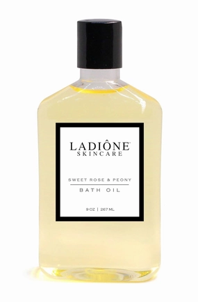 Sweet Rose & Peony Bath Oil (USDA Organic   Natural Ingredients) - LADIONE SKINCARE