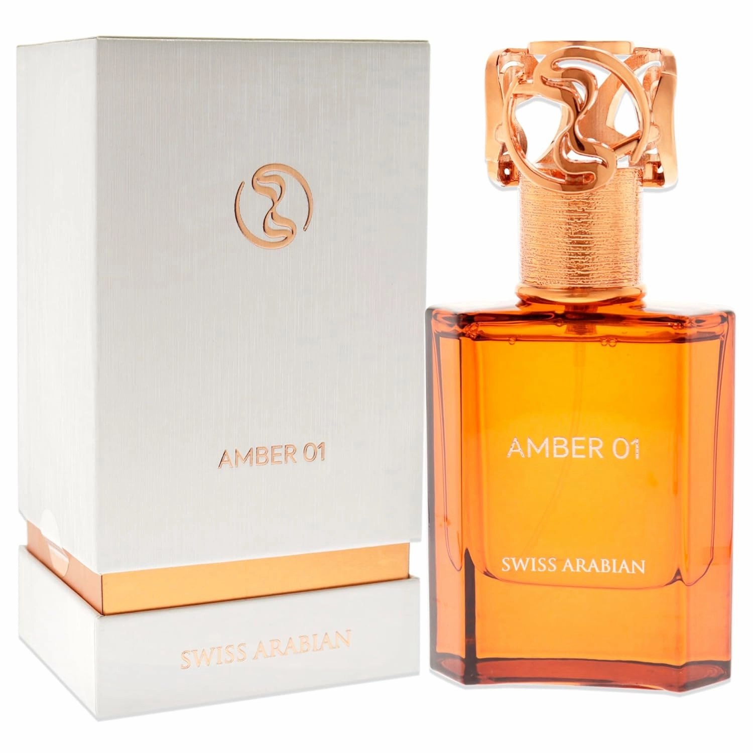 Swiss Arabian Amber 01 - Luxury Products From Dubai - Long Lasting, Addictive Personal EDP Spray Fragrance - Seductive Signature Aroma - 1.7 Oz