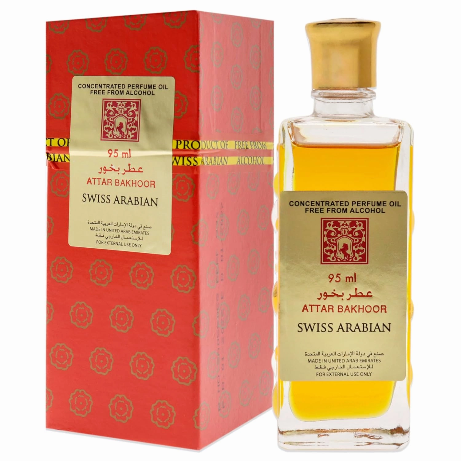 Swiss Arabian Attar Bakhoor - Luxury Products from Dubai - Long Lasting Personal Perfume Oil - A Seductive, Exceptionally Made, Signature Fragrance - The Luxurious Scent of Arabia - 3.2 oz
