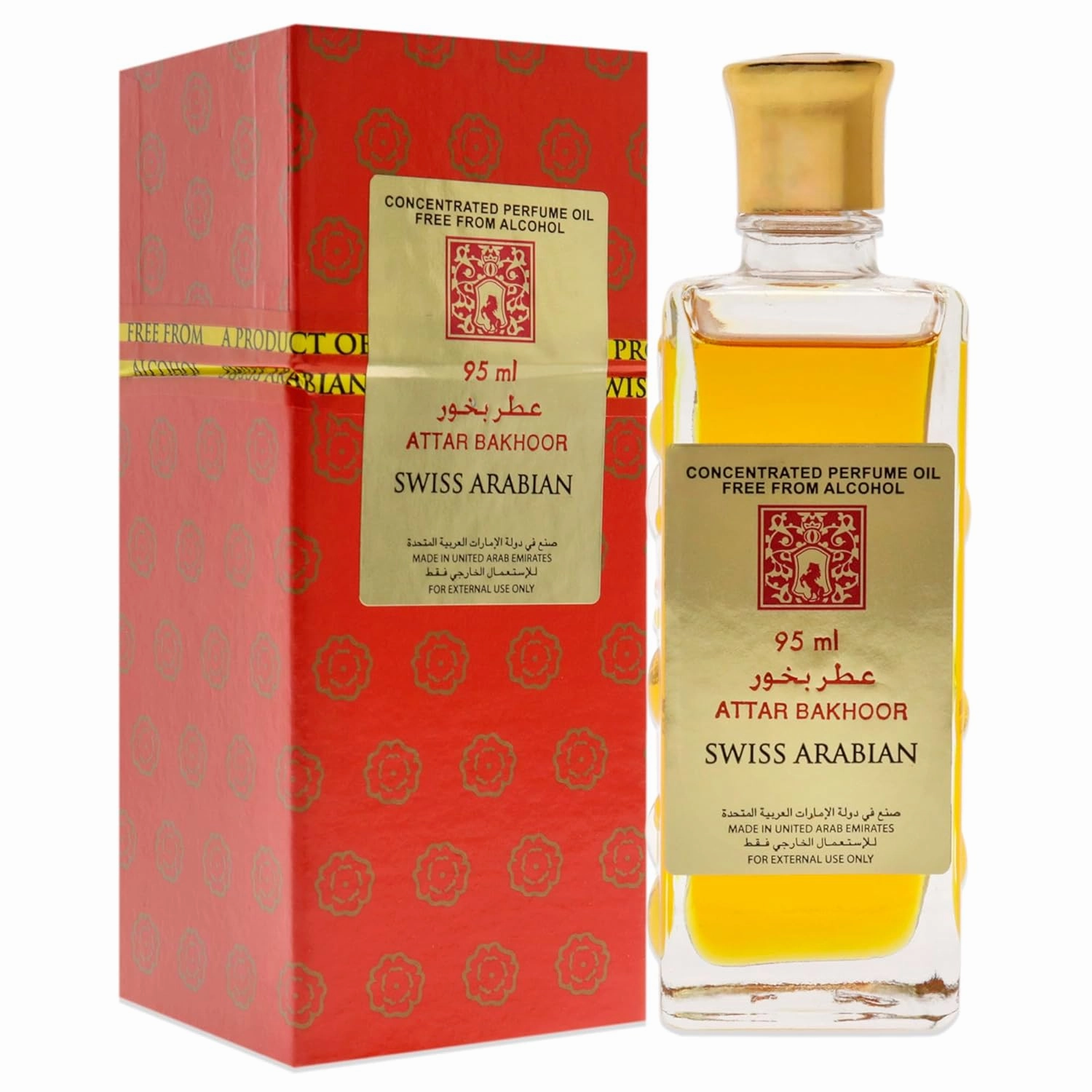 Swiss Arabian Attar Bakhoor - Luxury Products from Dubai - Long Lasting Personal Perfume Oil - A Seductive, Exceptionally Made, Signature Fragrance - The Luxurious Scent of Arabia - 3.2 oz