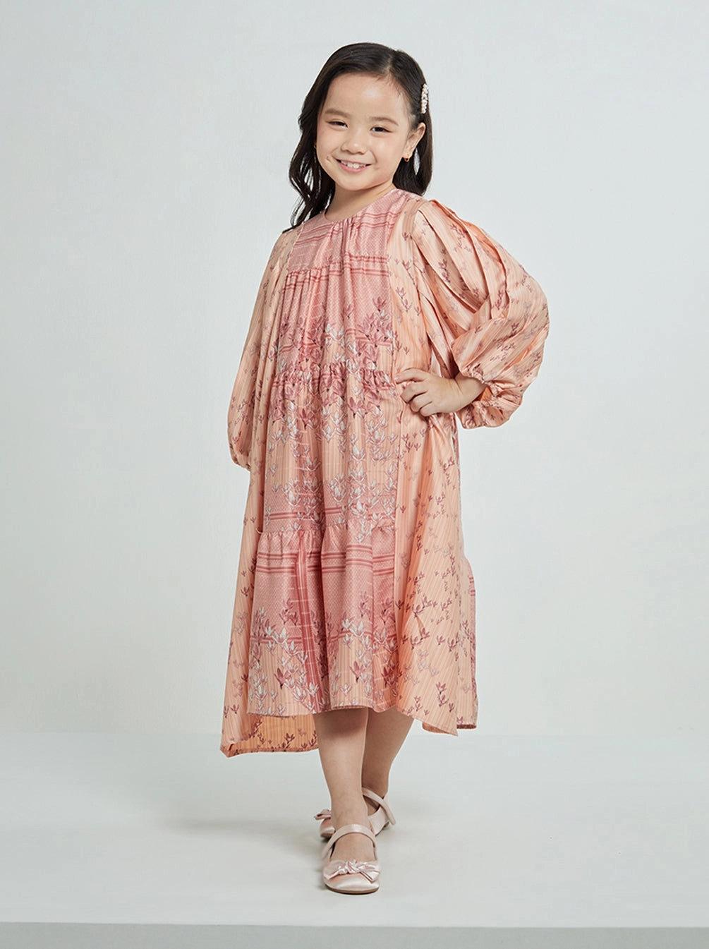SYARA KIDS DRESS SUNSET BLUSH