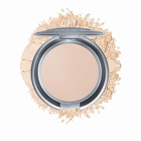 T. Leclerc Compact Pressed Powder - Super-Blendable Face Makeup Longwear Portable Matte Finish Radiant Natural Medium to Full Coverage Airbrushing Mineral Base For Pores & Imperfections (Peche)