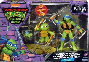 Teenage Mutant Ninja Turtles: Mutant Mayhem Making of a Ninja Leondardo Action Figure 3-Pack