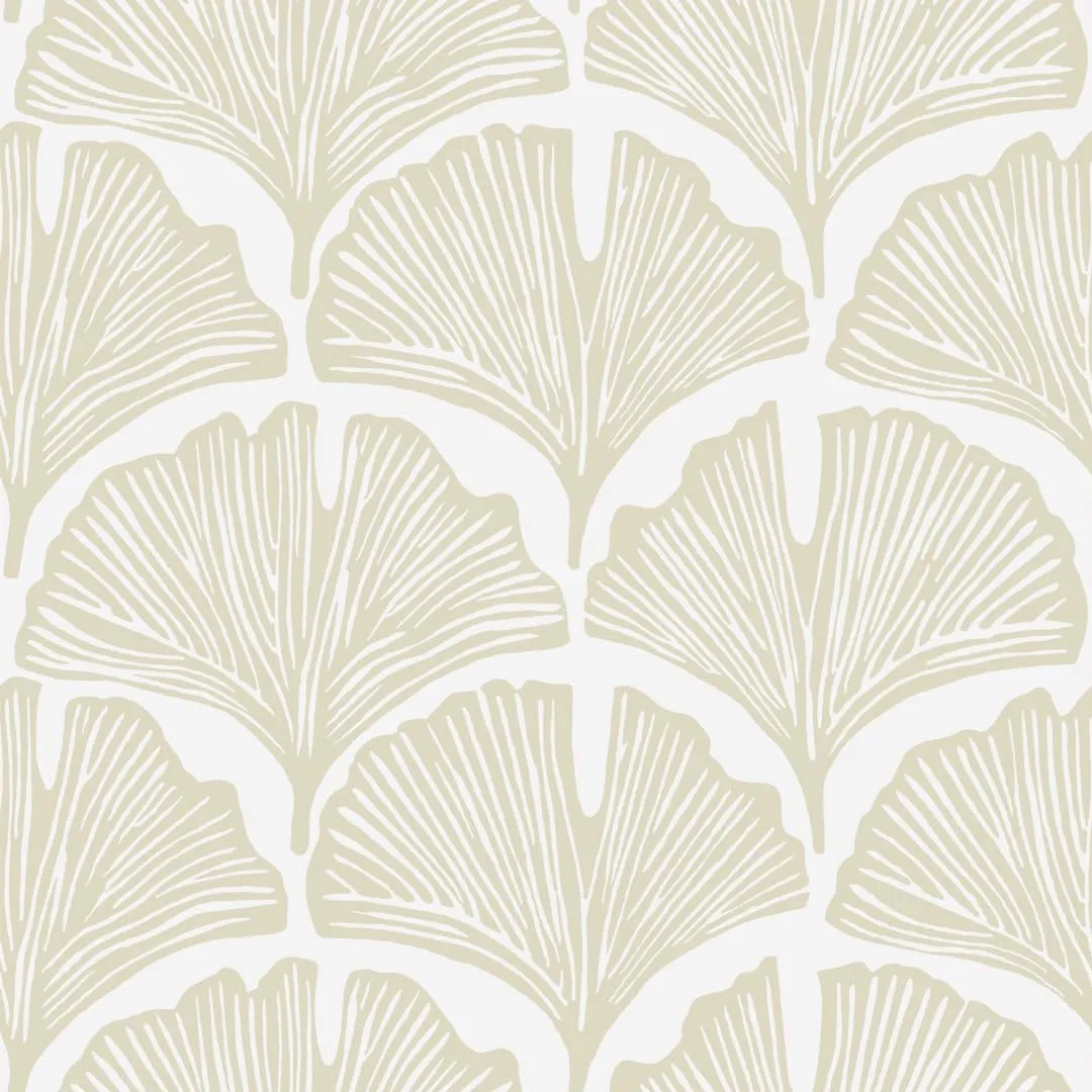 Tempaper x Novogratz Waverly White Feather Palm Removable Peel and Stick Wallpaper, 20.5 in X 16.5 ft, Made in The USA