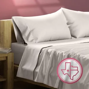 TEXAS LINEN CO. Egyptian Cotton Queen Size Sheets - 800 Thread Count 4 Piece Luxury Hotel Sheets for Queen Bed, Soft Cooling Sateen Bedding Sheets, 16" Deep Pocket (Fits Upto 18" Mattress) - Beige