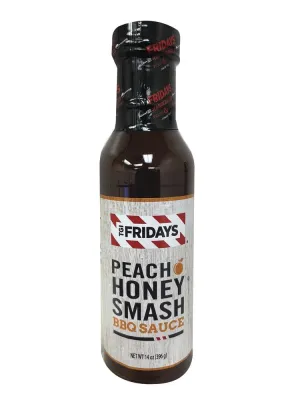 TGI FRIDAYS Peach Honey Smash BBQ Sauce, 14 Ounce (Pack of 6)