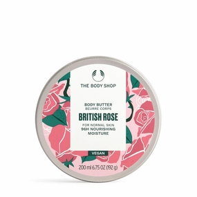 The B-ody Shop Vegan British Rose Body Butter | 200 Ml | For Normal Skin | 96 Hr Moisture | Vegan