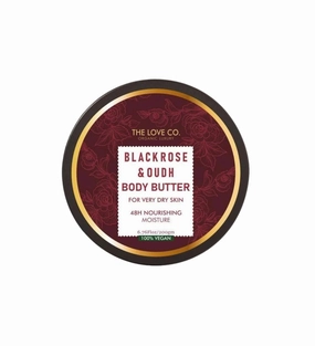 THE LOVE COo. Black Rose & Oud Body Butter - Body Butter For Women - 48-Hour Ultra-Rich Moisturizer with Pure Shea Butter - Luxurious Deep Hydration - 200gm