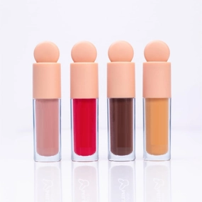 Tinted Glow Lip Tint Balm Oil For Women Dark, Dry and Chapped Lips | (Pack of 4 - Peach, Strawberry, Chocolate, Honey) - 8ml