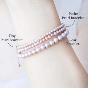 Tiny Blush Pearl Bracelet - 3mm