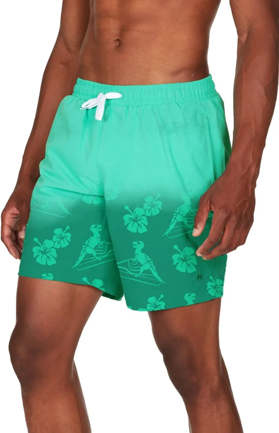Tipsy Elves Men's Color Changing Swim Trunks - 7 Inch Inseam Bold Colorful Swimming Trunks for Men