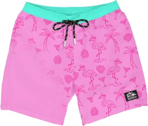 Tipsy Elves Men's Color Changing Swim Trunks - 7 Inch Inseam Bold Colorful Swimming Trunks for Men
