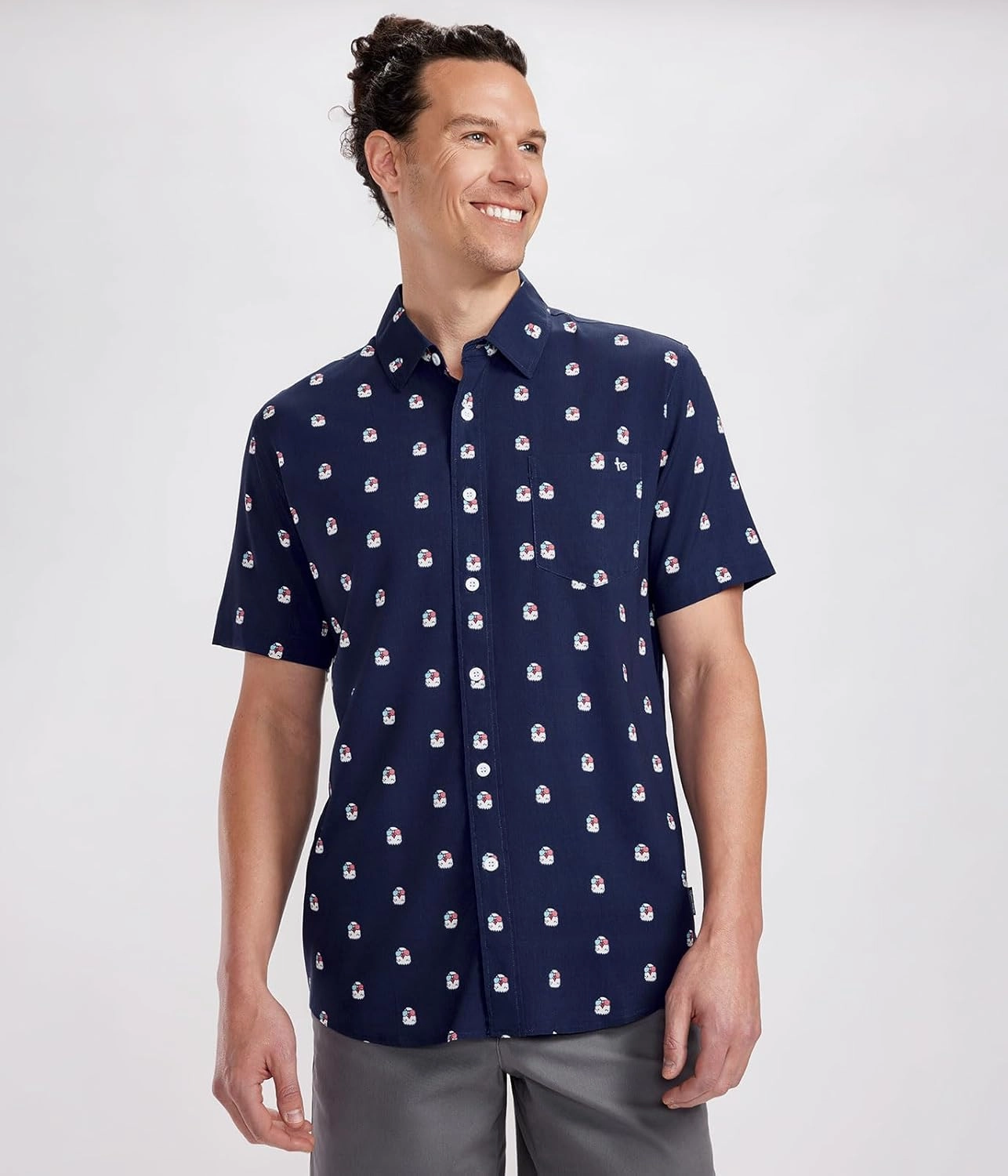Tipsy Elves Patriotic Shirts for Men - USA Short Sleeve Button Up American Flag Shirts for Men for 4th of July