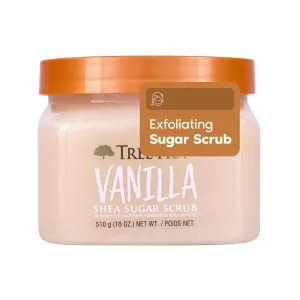 Tr-ee Hut Vanilla Shea Sugar Exfoliating & Hydrating Body Scrub, 18 oz, Removes Dull and Dry skin To Reveal Glowing