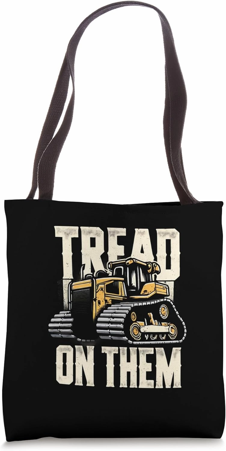 Tread On Them Bold Statement Yellow and Black Tote Bag