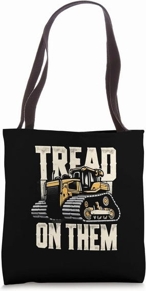Tread On Them Bold Statement Yellow and Black Tote Bag