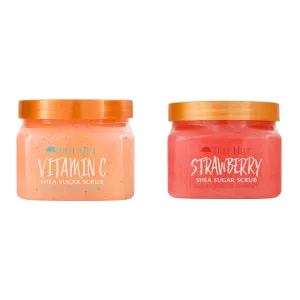 Tree Hut Vitamin C and Strawberry Shea Sugar Body Scrubs, Both 18 oz, Ultra Hydrating and Exfoliating