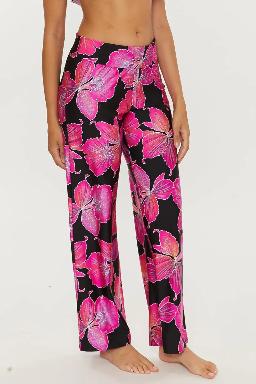 Trina Turk womens Swim Pants, Casual, Wide Leg, Beach Cover Ups for Women