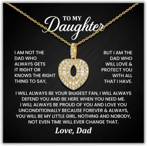 TRYNDI To My Daughter Necklace from Dad - Heartfelt Gift for Birthday, Mother's Day, Christmas, Valentine's Day - Elegant Daughter Gifts for Birthday
