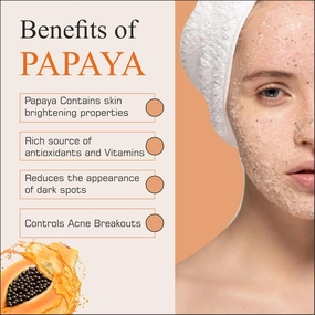 TU Papaya Scrub with Aloevera | Remove Dead Skin Cells & Dirt |Blackhead Remover Scrub | For Face & Body | Both For Men & Women 450ml