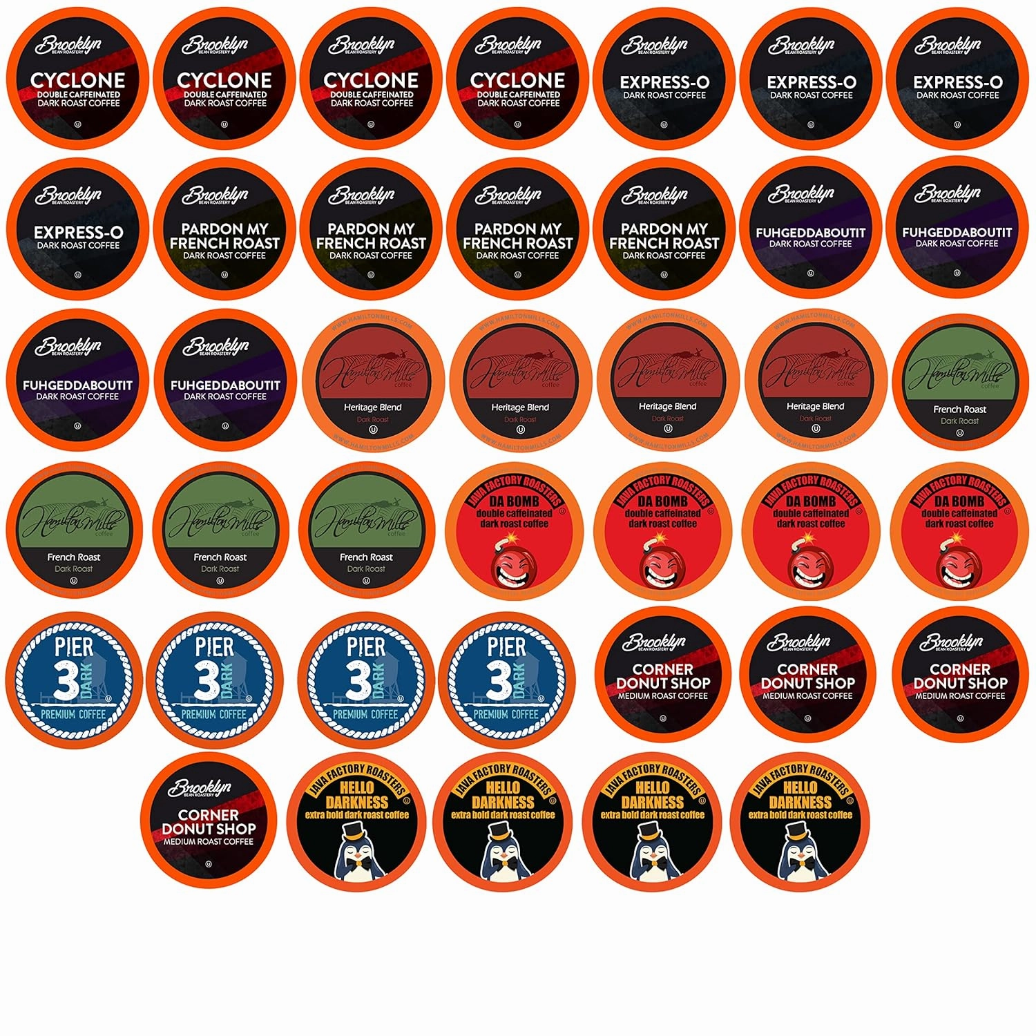 Two Rivers Coffee Bold & Dark Roast Coffee Pods, Compatible with 2.0 Keurig K-Cup Brewers, Assorted Bold Variety Pack, 40 Count