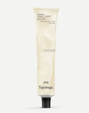 Typology Smoothing Face Scrub Squalane   Geranium. BONUS Premium Korean Hydrating Sheet Masque., Clear