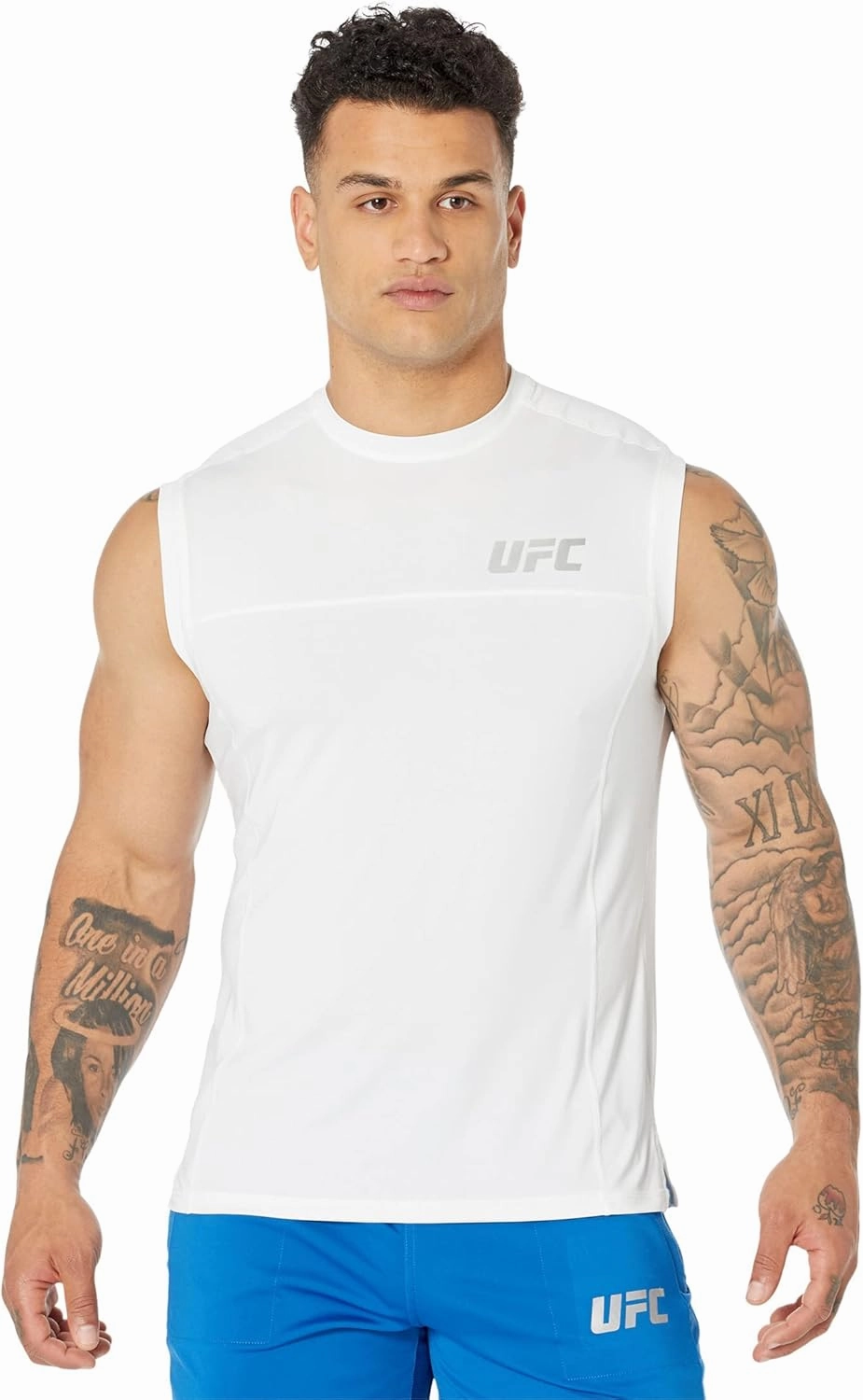 UFC Sleeveless Crew Neck Tank Top for Men – Blended Cotton – Short Sleeves – Regular Fit – Graphic Printed